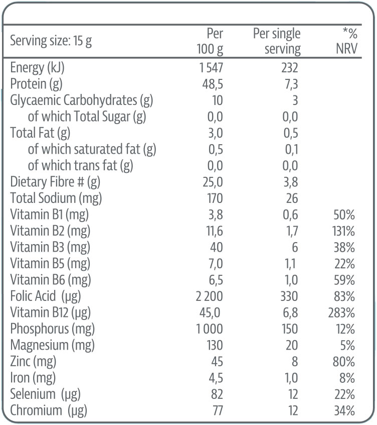 Tony Ferguson Nutritional Yeast Flakes Nutritable, 100g