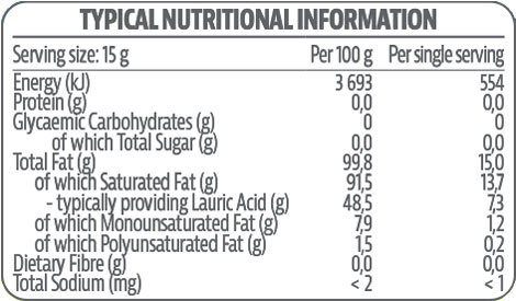 Organic Virgin Coconut Oil 350ml Nutritable