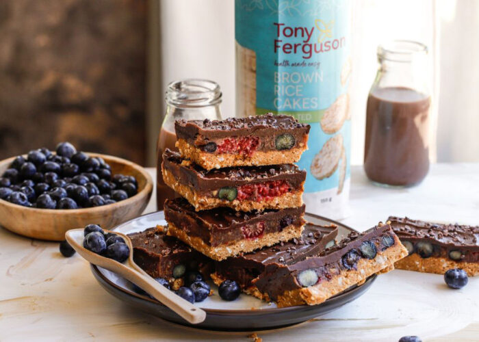 Rice Cake PB Berry Bars