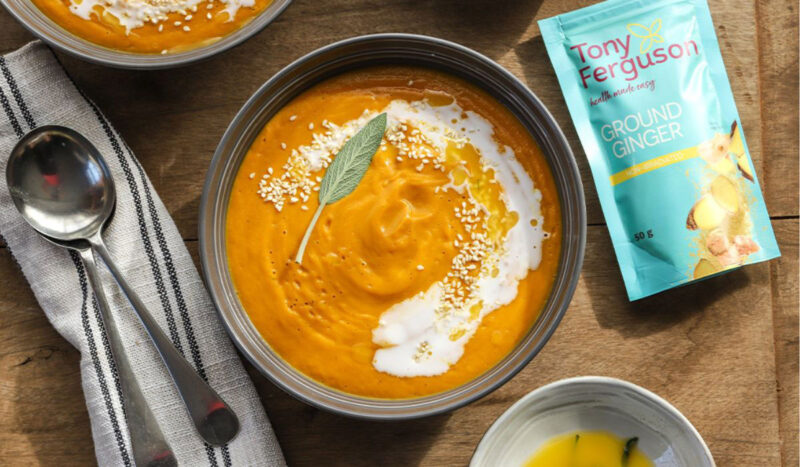 ginger carrot pumpkin soup 1200x700px