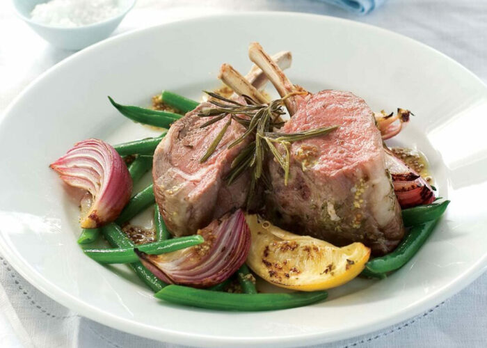 Lemon Garlic Lamb Rack