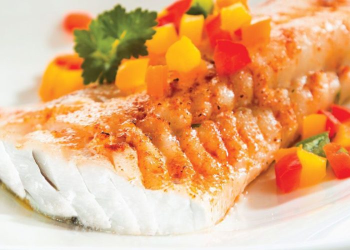 Paprika Herb Roasted Fish with Green Salad