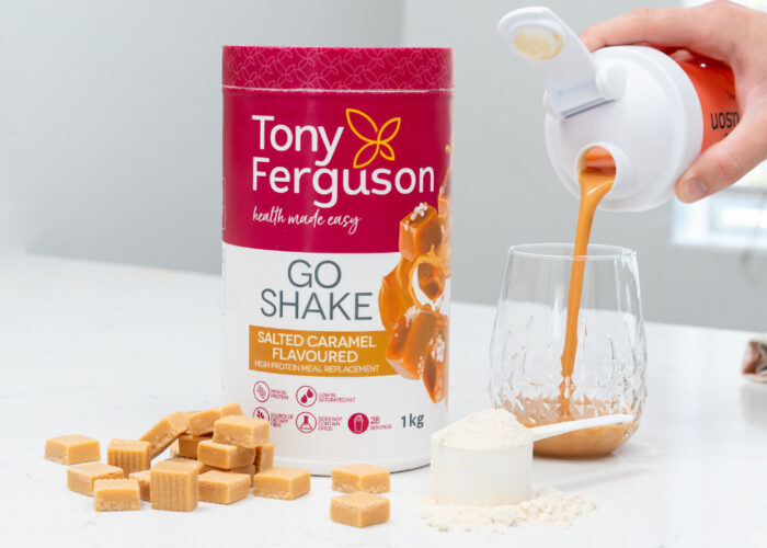 Salted caramel GO shake: sweetness with a hint of salt